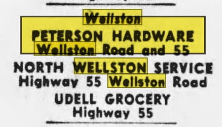 Wellston Hardware (Petersons Hardware) - Apr 7 1954 Ad